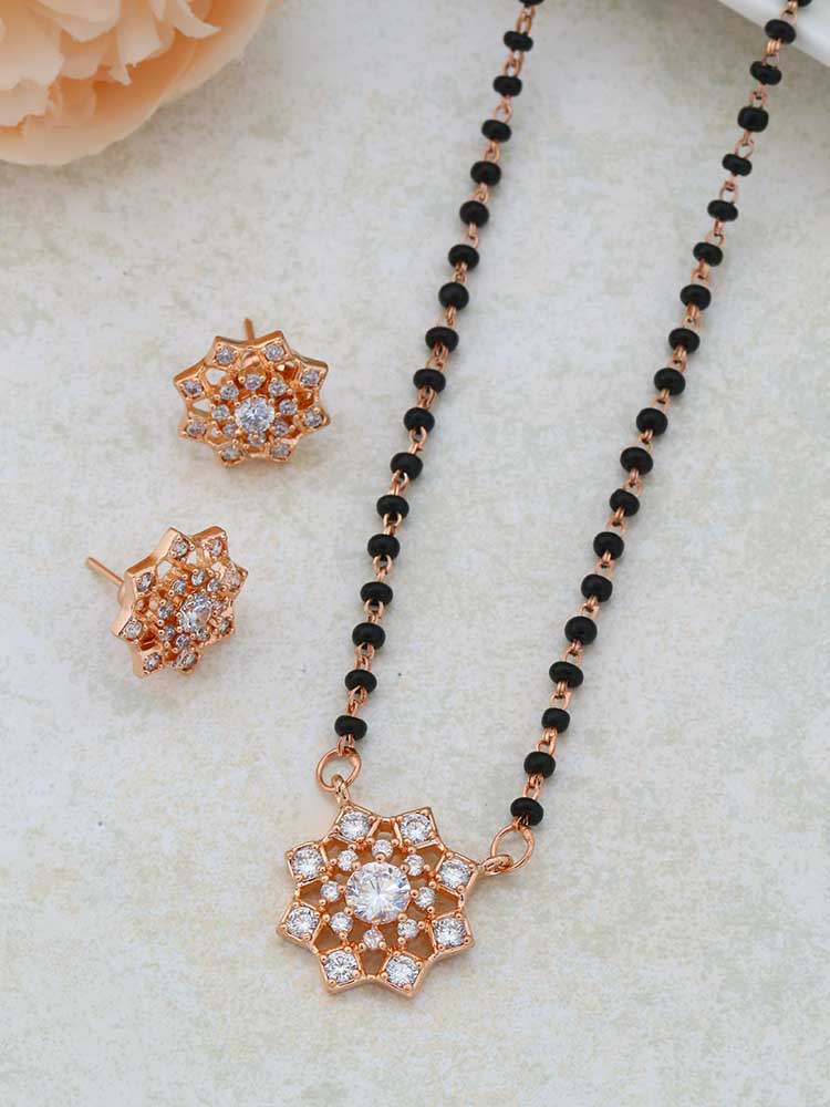 ROSE GOLD DEVASTUTI MANGALSUTRA SET