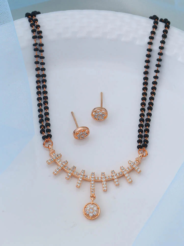 ROSE GOLD NAZRA MANGALSUTRA SET