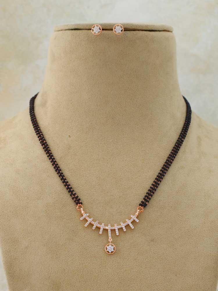 ROSE GOLD NAZRA MANGALSUTRA SET