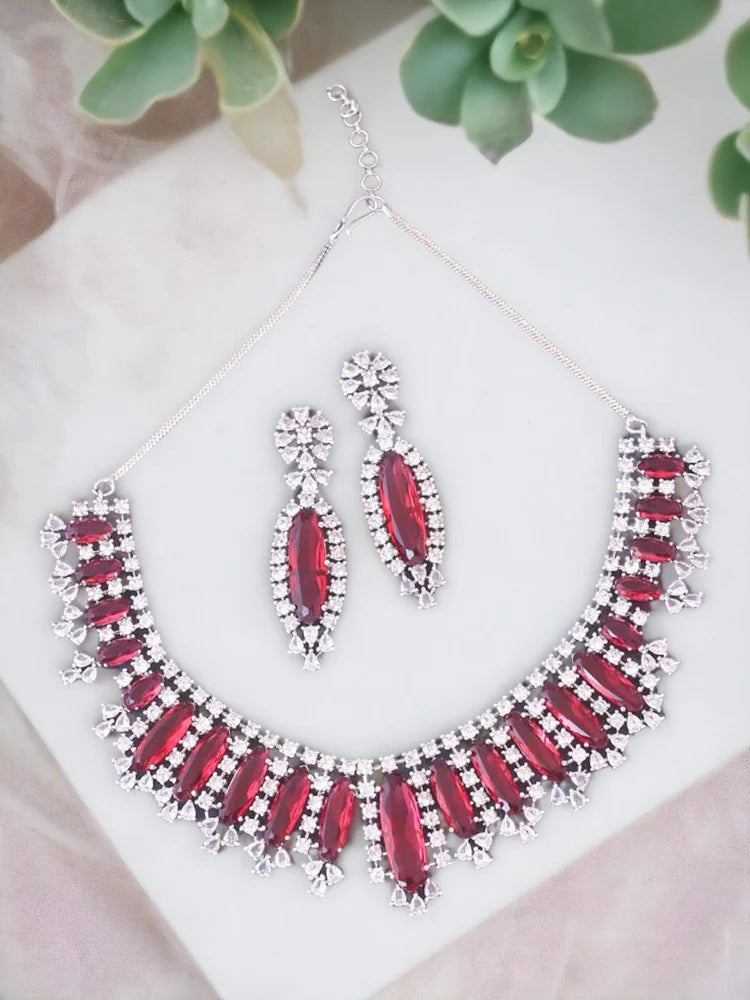 RUBY ADIE ZIRCONIA JEWELLERY SET