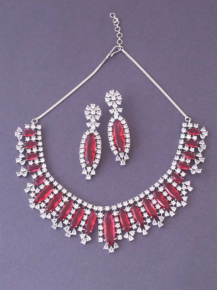 RUBY ADIE ZIRCONIA JEWELLERY SET