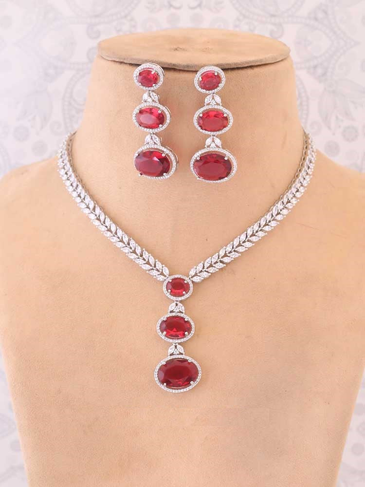 RUBY BENITO ZIRCONIA JEWELLERY SET