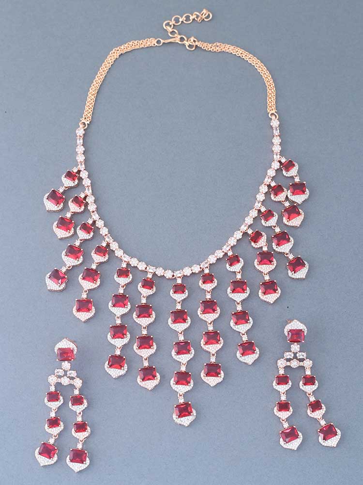 RUBY ELLYSE ZIRCONIA JEWELLERY SET