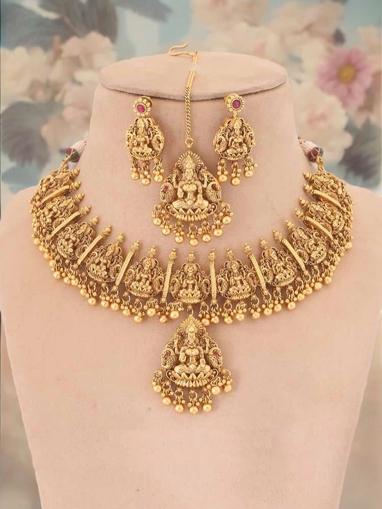 Rukmini Reversible Temple Jewellery Set