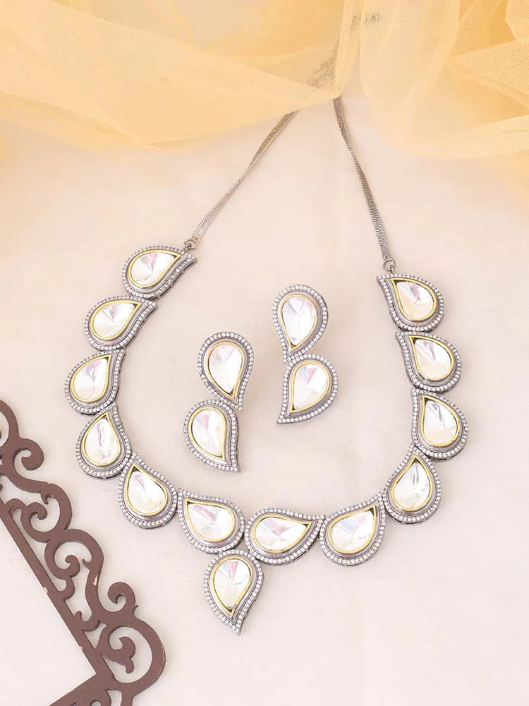 SILVER ELVIRE ZIRCONIA JEWELLERY SET