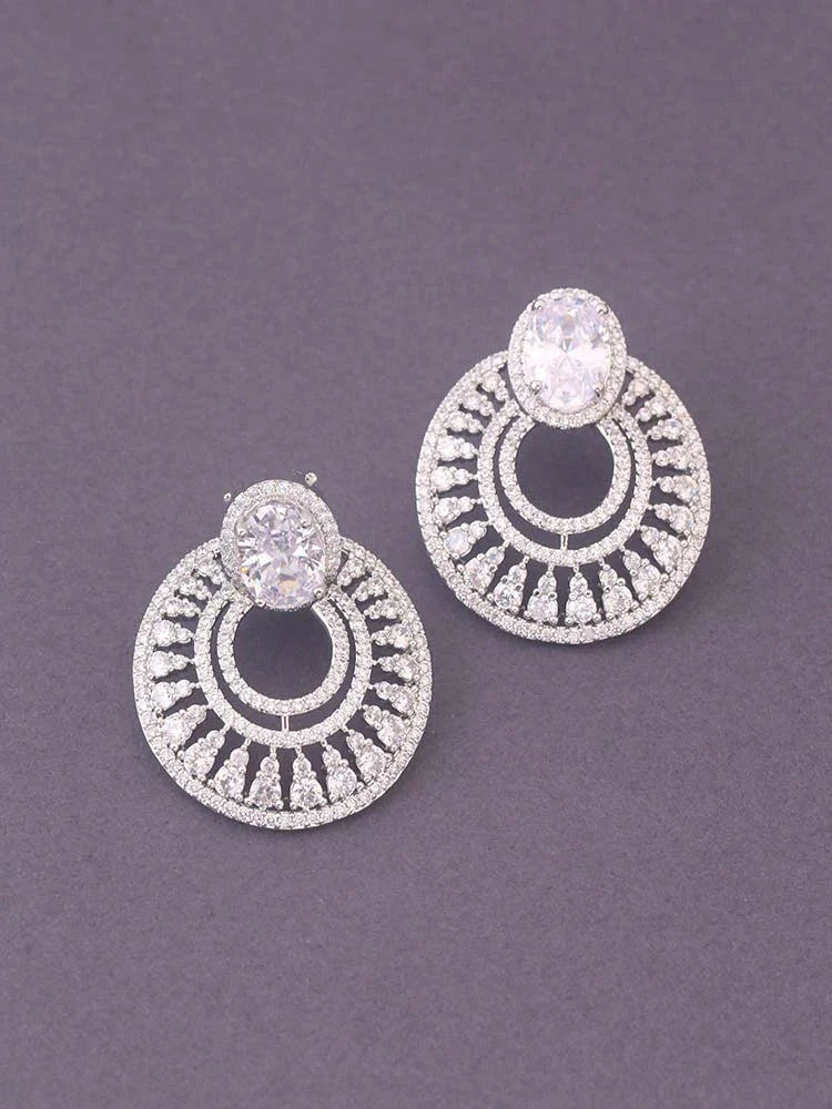 SILVER KRISTENN ZIRCONIA STUDS