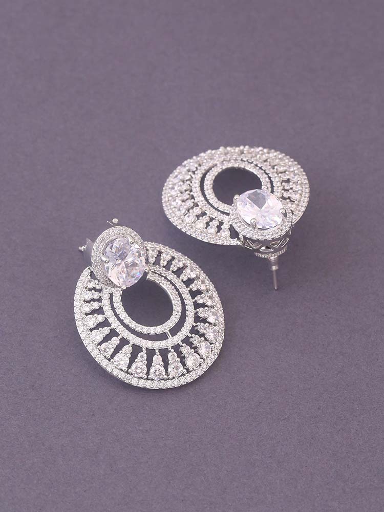 SILVER KRISTENN ZIRCONIA STUDS