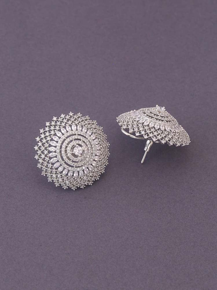 SILVER KRISTIANE ZIRCONIA STUDS