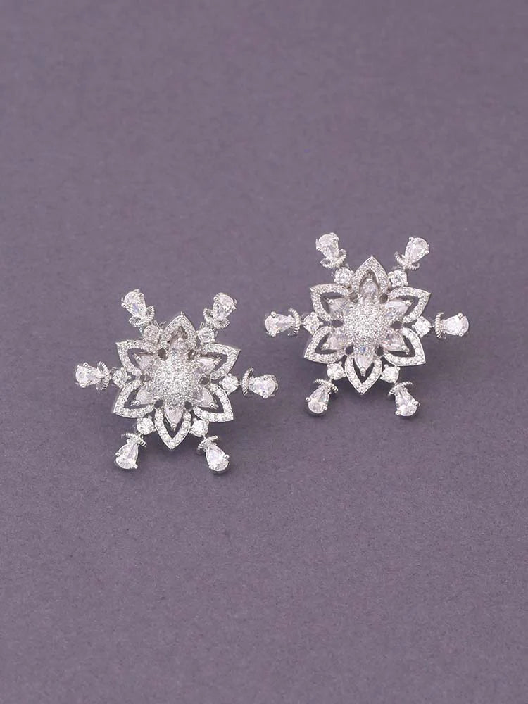 SILVER MARTHE ZIRCONIA STUDS