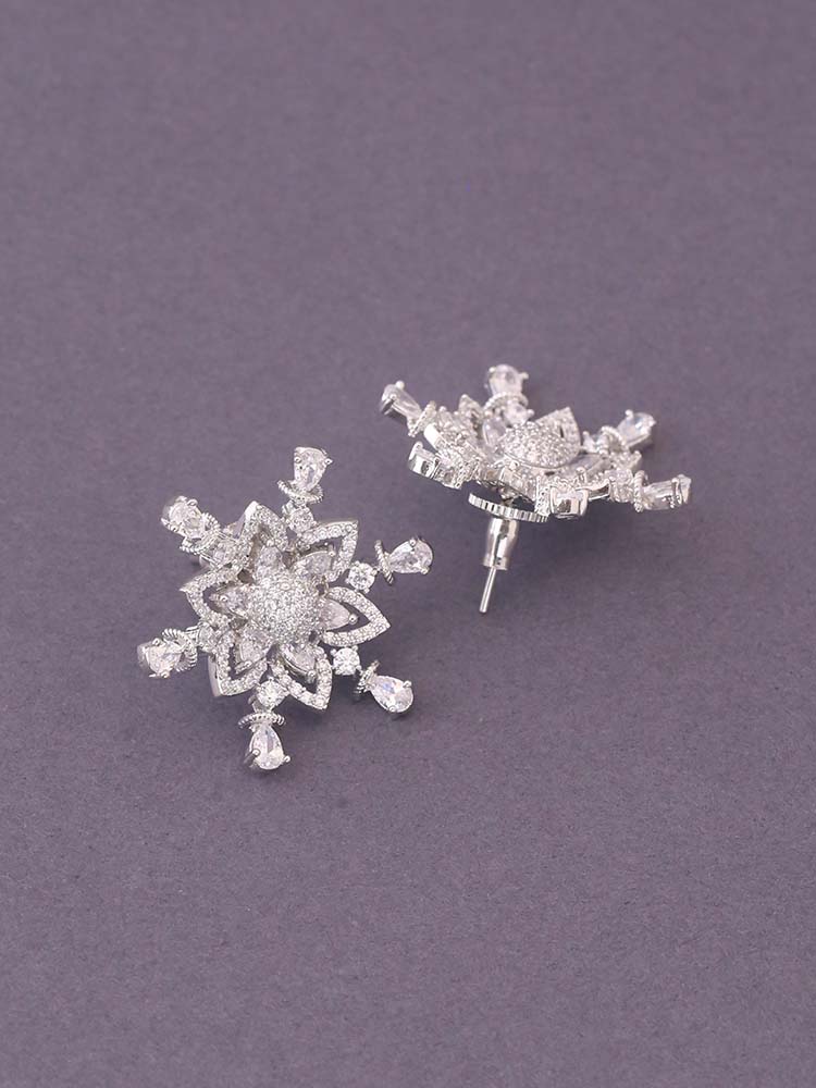 SILVER MARTHE ZIRCONIA STUDS