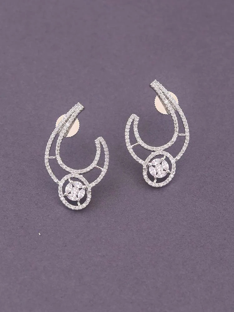 SILVER RAGNHILD ZIRCONIA STUDS