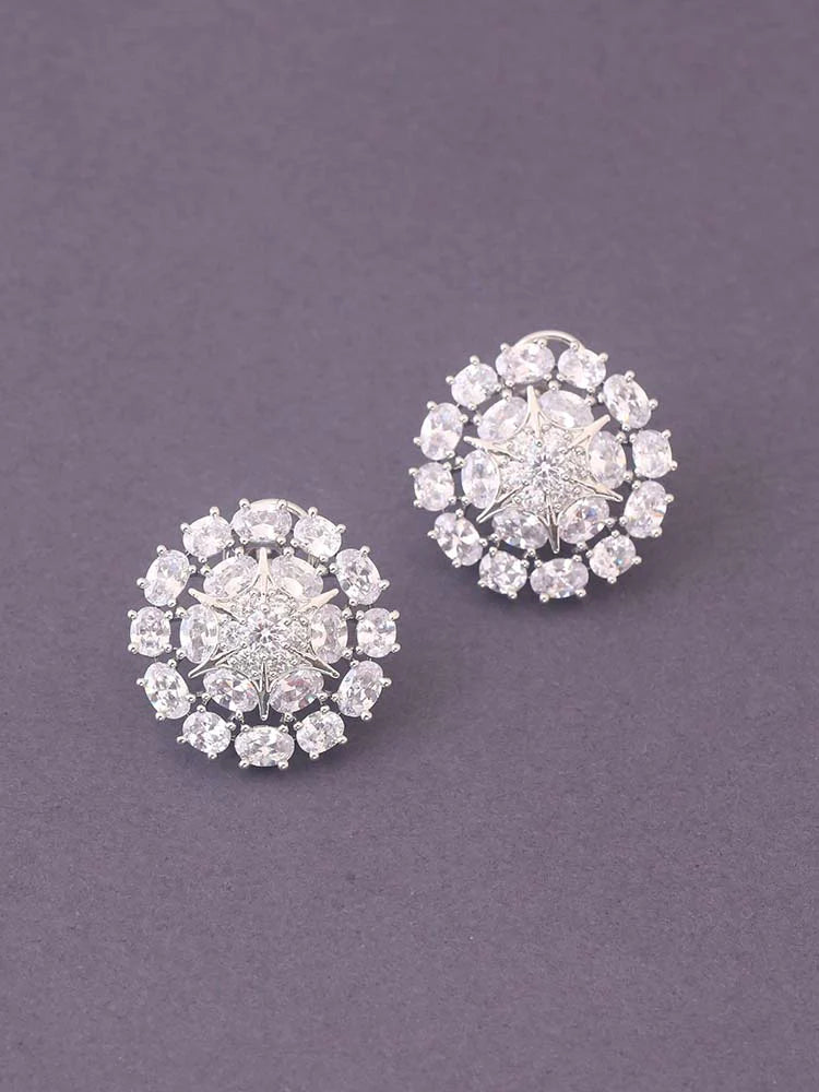 SILVER RANNVEIG ZIRCONIA STUDS