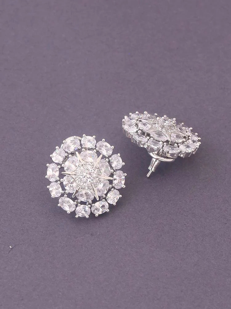 SILVER RANNVEIG ZIRCONIA STUDS