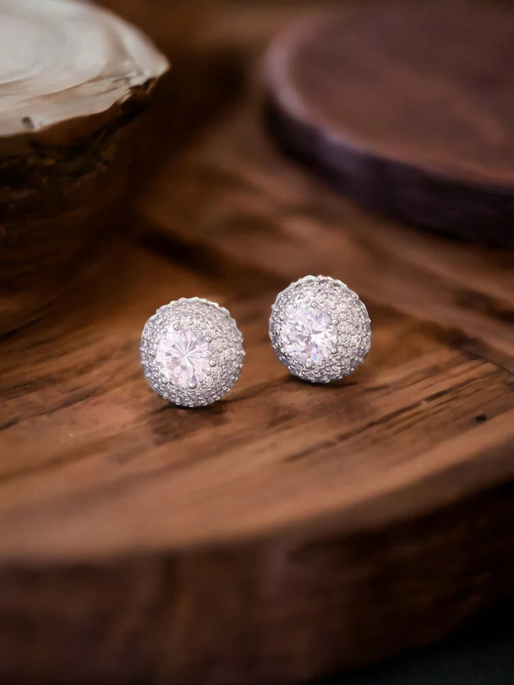 SILVER BELLATRIX ZIRCONIA STUDS