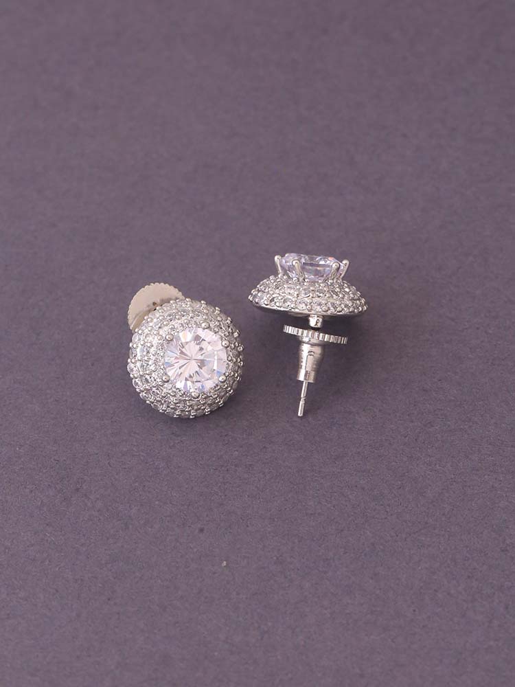 SILVER BELLATRIX ZIRCONIA STUDS