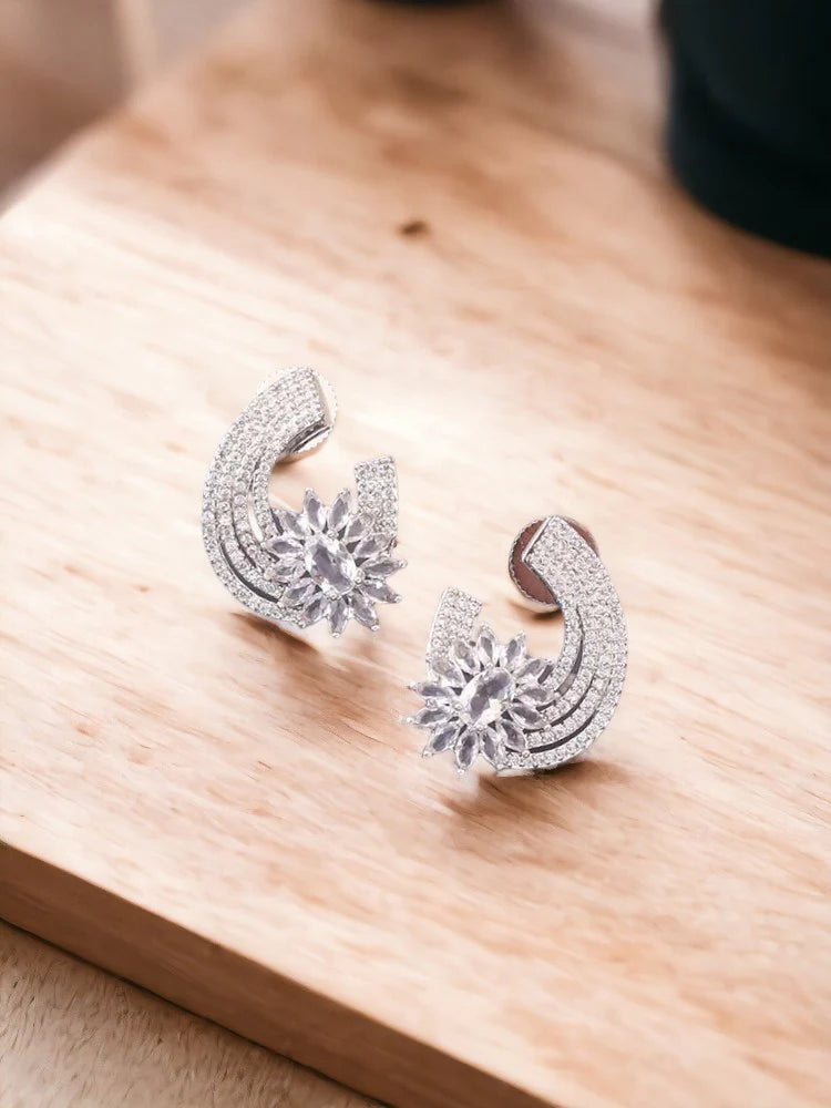 SILVER ZUBIYA ZIRCONIA STUDS