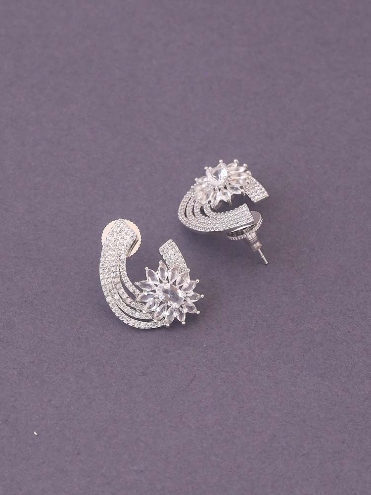 SILVER ZUBIYA ZIRCONIA STUDS