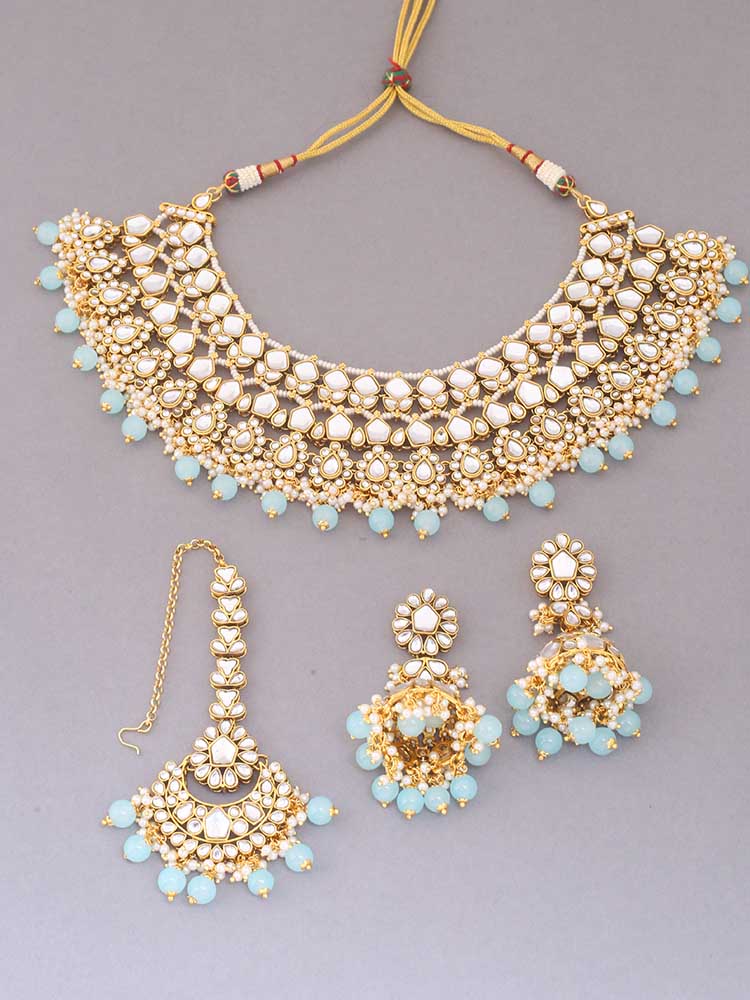 TURQUOISE ABHAYA JEWELLERY SET