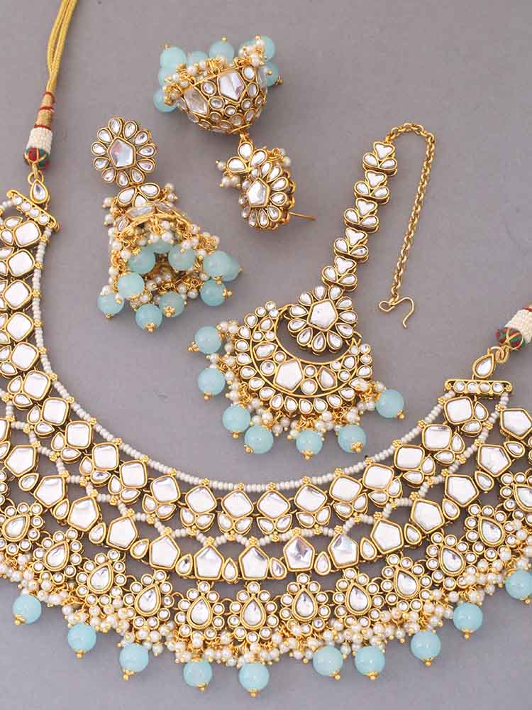 TURQUOISE ABHAYA JEWELLERY SET