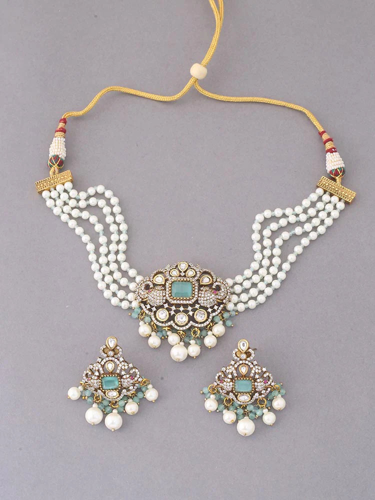 TURQUOISE ASHVI JEWELLERY SET