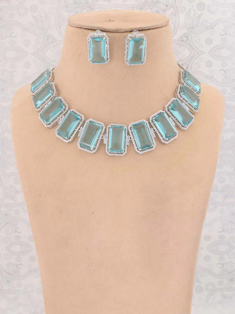 TURQUOISE BELLAMY ZIRCONIA JEWELLERY SET