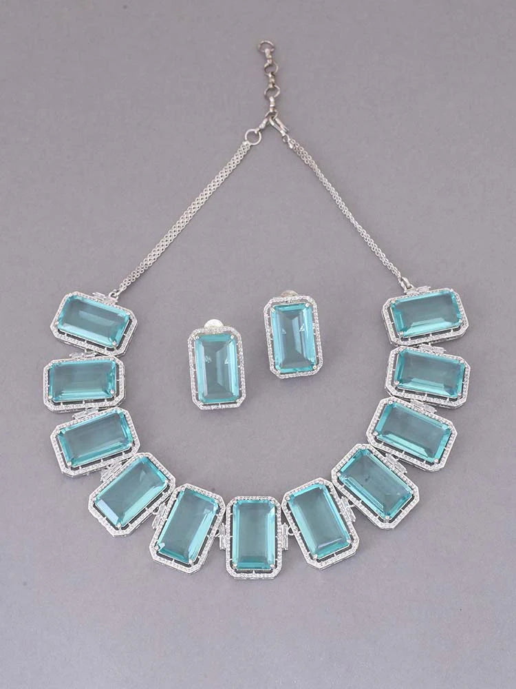 TURQUOISE BELLAMY ZIRCONIA JEWELLERY SET