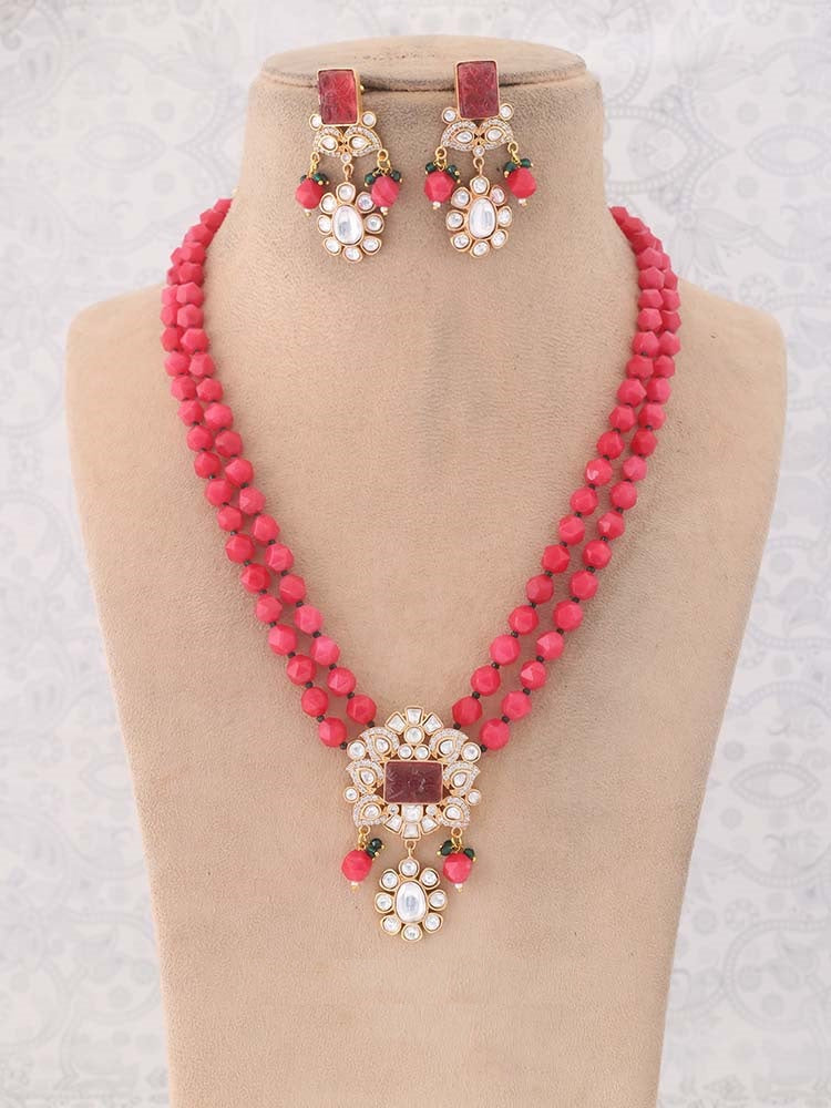 RED DABIRA JEWELLERY SET