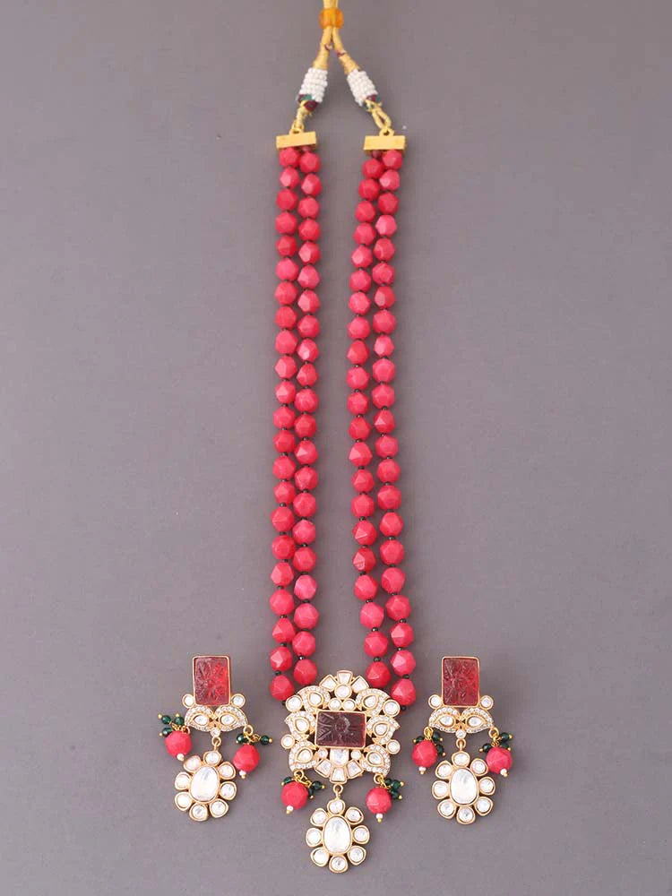 RED DABIRA JEWELLERY SET