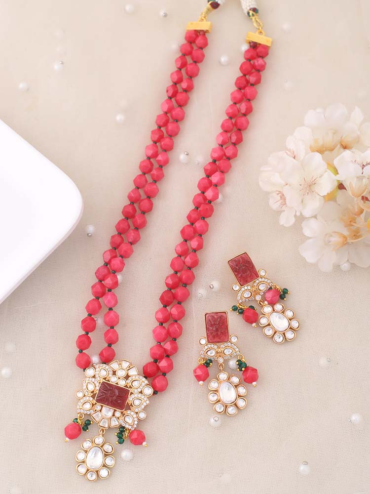 RED DABIRA JEWELLERY SET